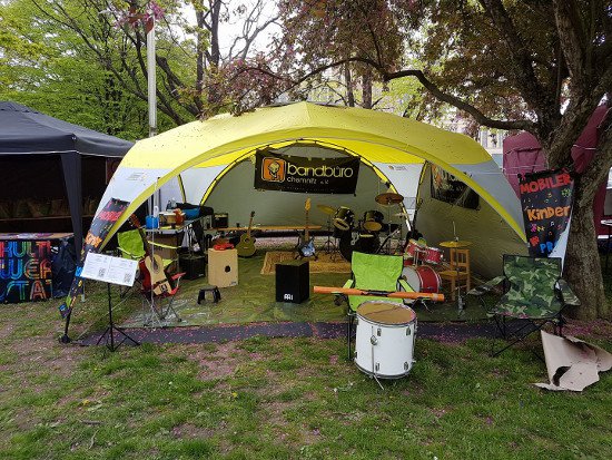 Mobiler Kinderproberaum des Chemnitzer Bandbüros