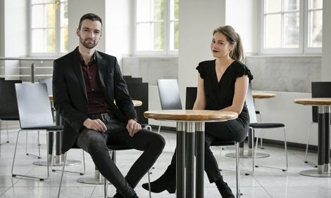 Die ersten Studierenden im neuen Opernstudio der Theater Chemnitz, Felix Rohleder und Marlen Bieber.