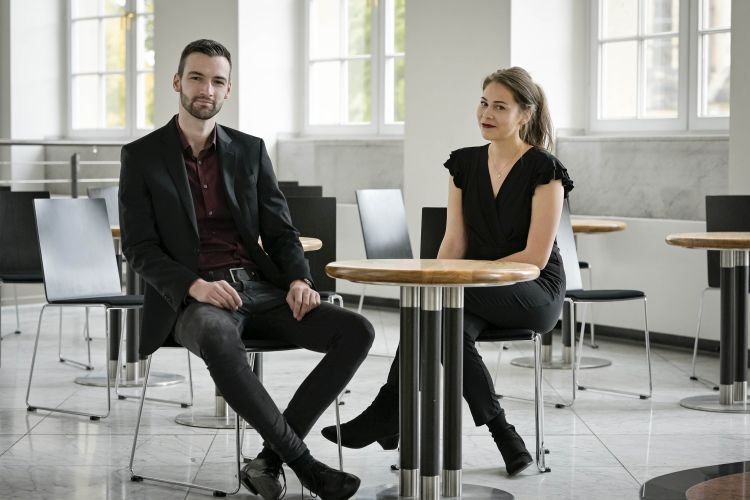 Die ersten Studierenden im neuen Opernstudio der Theater Chemnitz, Felix Rohleder und Marlen Bieber.