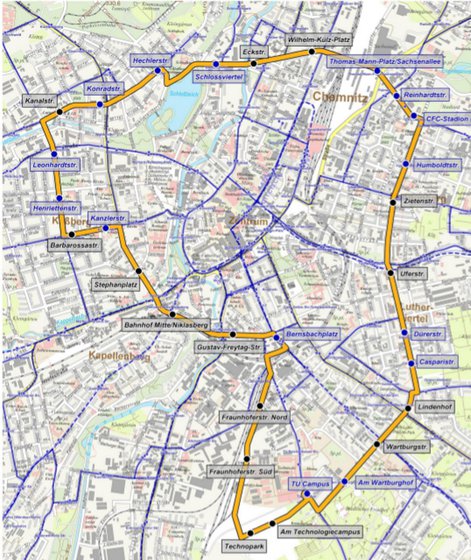 Neue Ringbuslinie vernetzt Chemnitzer Stadtteile