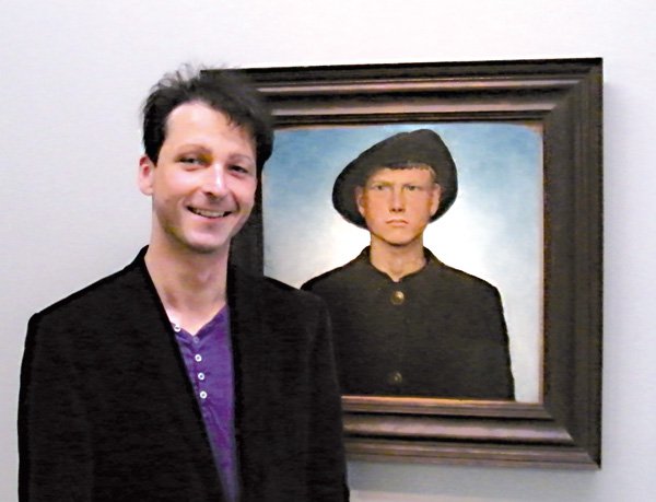 Thomas Bauer-Friedrich vor dem ersten Dix-Selbstporträt „Mann mit Hut“
