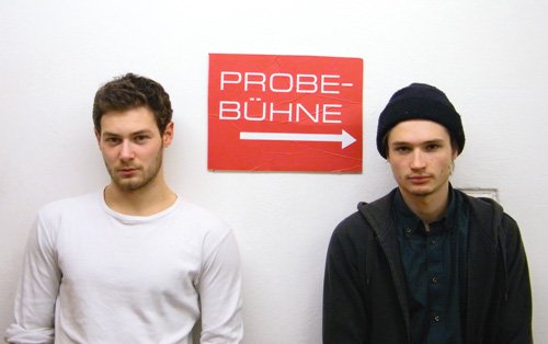 Schauspielstudenten Gordon Kämmerer und Jan Sabo