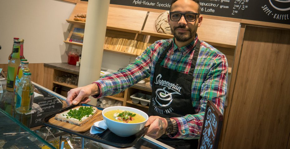 Suppenbar Suppengruen in der Rathauspassage Chemnitz